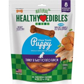 Edibles DHA Omega-3 Puppy - Turkey & Sweet Potato Flavor - Regular (8 count)