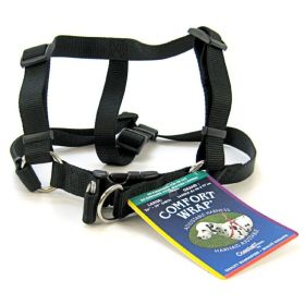 Tuff Collar Nylon Adjustable Harness - Black - Large (Girth Size 26"-40")