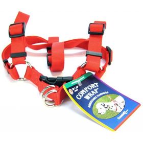 Tuff Collar Nylon Adjustable Harness - Red - Large (Girth Size 26"-40")