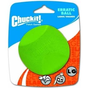 Chuckit Erratic Ball for Dogs - Large Ball - 3" Diameter (1 Pack)