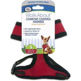 Four Paws Comfort Control Harness - Red - Small - For Dogs 5-7 lbs