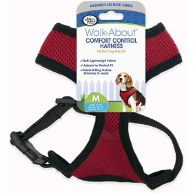 Four Paws Comfort Control Harness - Red - Medium - For Dogs 7-10 lbs