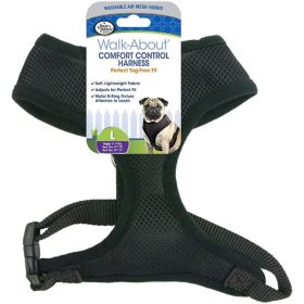 Four Paws Comfort Control Harness - Black - Large - For Dogs 11-18 lbs