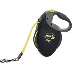 Flexi Giant Retractable Tape Dog Leash - Black / Neon - Large