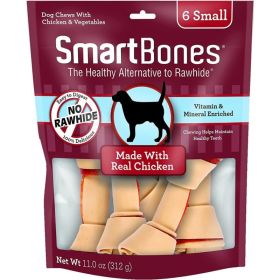 SmartBones Chicken & Vegetable Dog Chews - Small - 3.5" Long - Dogs (6 Pack)