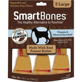 SmartBones Peanut Butter Dog Chews - Large - 6.5" Long - Dogs (3 Pack)