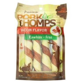 Pork Chomps Premium Pork Twistz - Bacon - Large - 4 Count