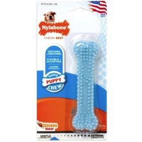 Nylabone Puppy Chew Dental Bone Chew Toy - Blue - 3.75" Chew