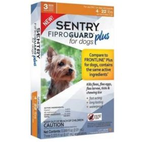 Sentry Fiproguard Plus IGR for Dogs & Puppies - Small - (Dogs 6.5-22 lbs)