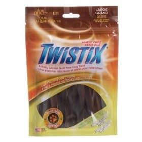 Twistix Wheat Free Dog Treats - Peanut Butter & Carob Flavor - Large