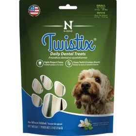 Twistix Wheat Free Dental Dog Treats - Vanilla Mint Flavor - Small