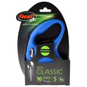 Flexi New Classic Retractable Cord Leash - Blue - Small - 16' Lead