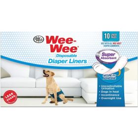 Four Paws Wee Wee Super Absorbent Disposable Diaper Liners - 10 Pack