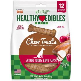 Nylabone Healthy Edibles Flavor Combos Treats - Turkey & Apple - Petite