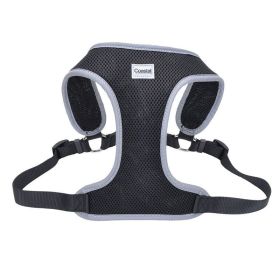 Reflective Wrap Adjustable Dog Harness - Black - Medium - 22-28" Girth