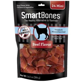 SmartBones Beef & Vegetable Dog Chews - Mini - 24 Pack - 2.5" Bones