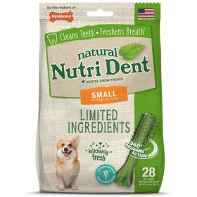 Nylabone Natural Nutri Dent Fresh Breath Dental Chews  - Small - 28 Count