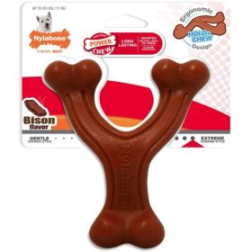 Nylabone Power Chew Wishbone Dog Chew Toy Bison Flavor  - 1 count