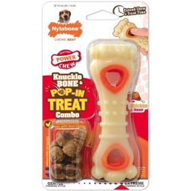 Nylabone Power Chew Knuckle Bone and Pop-In Treat Toy Combo