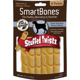 SmartBones Stuffed Chicken and Peanut Butter Rawhide Free Dog Chew - 6 count