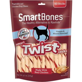 SmartBones Vegetable and Chicken Smart Twist Sticks Dog Chew - 50 count